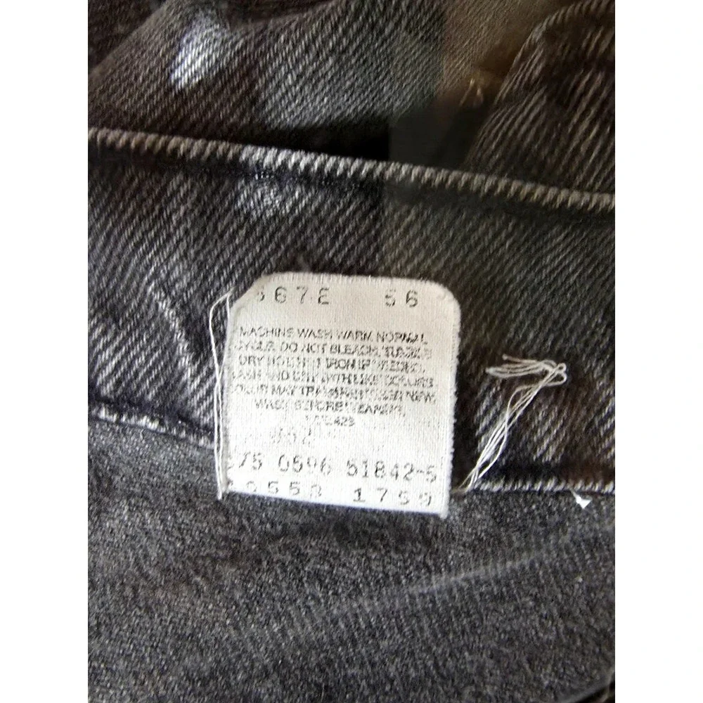 Vintage 90s Levis 550 White Tab Black Jeans USA Made 36x32 Relaxed Grunge